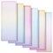 6 Pack Magnetic Notepads for Refrigerator, Grocery, Shopping, To Do Lists, 3.5x9 inch Pastel Rainbow Gradient Note Pads (60 Sheets Each)